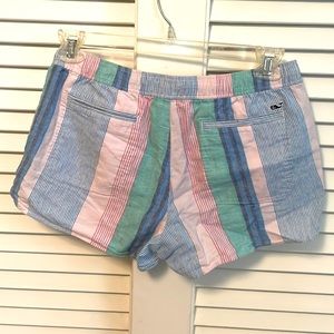 Vineyard Vines Linen Striped Drawstring Shorts Size Small
